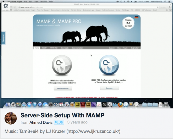 Server-Side Setup With MAMP