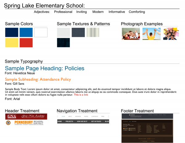 Spring Lake Elementary – Mood Board 1