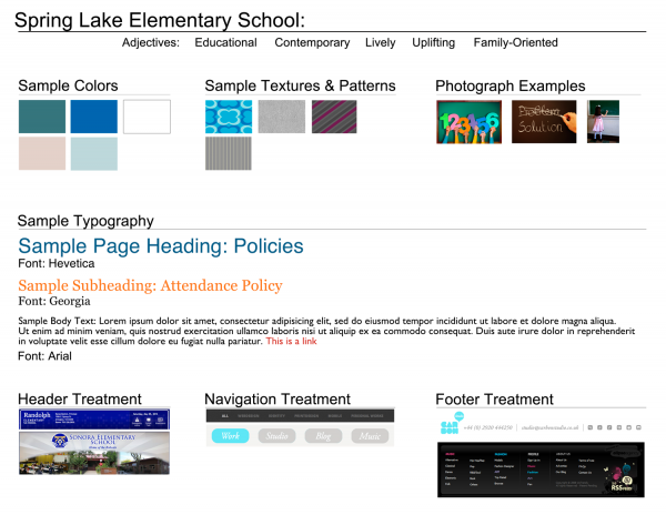 Spring Lake Elementary – Mood Board 2