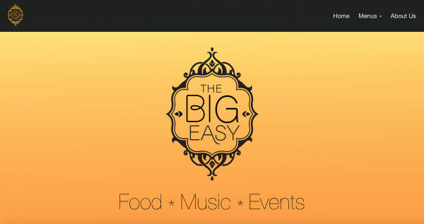 The Big Easy Restaurant Website